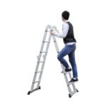 ⁦سلم ألومنيوم قابل للطي متعدد الاستخدامات⁩ - الصورة ⁦2⁩