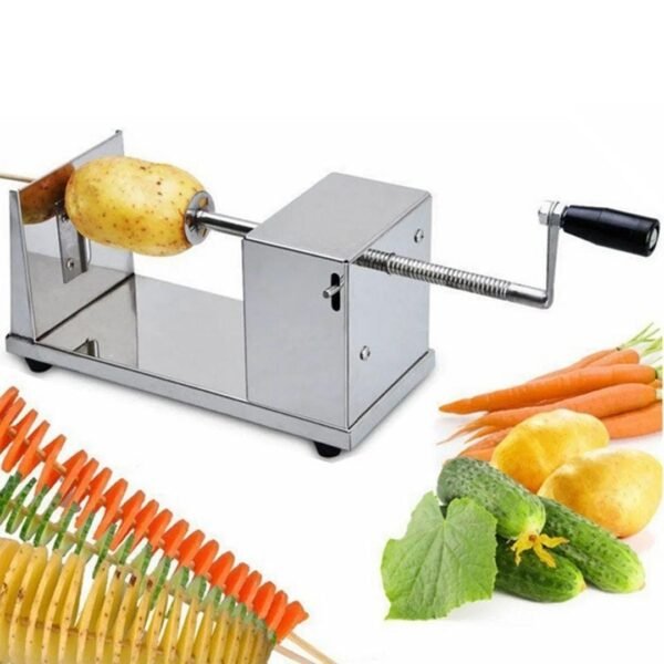 قطاعة البطاطا الستانلس ستيل الحلزونية