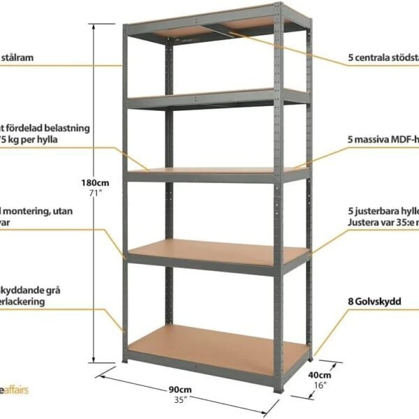 رف تخزين شديد التحمل