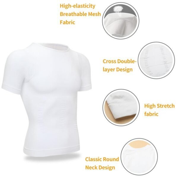 مشد رجالي نصف كم أبيض